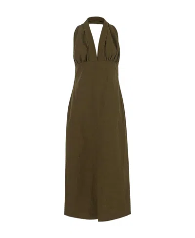 Bottega Veneta Sleeveless Dress In Green