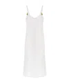 Bottega Veneta Embellished Open-knit Cotton And Silk-blend Midi Dress In White