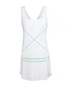 Bottega Veneta Pleated Embroidered Knitted Mini Dress In White