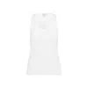 Bottega Veneta Sleeveless Fitted Ribbed Top With Scoop Neckline In White