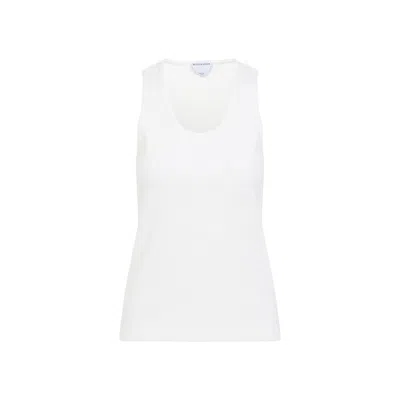 BOTTEGA VENETA BOTTEGA VENETA SLEEVELESS FITTED RIBBED TOP WITH SCOOP NECKLINE