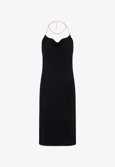 Bottega Veneta Sleeveless Midi Dress In Black
