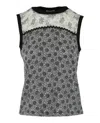 Bottega Veneta Sleeveless Printed Knit Top In Black