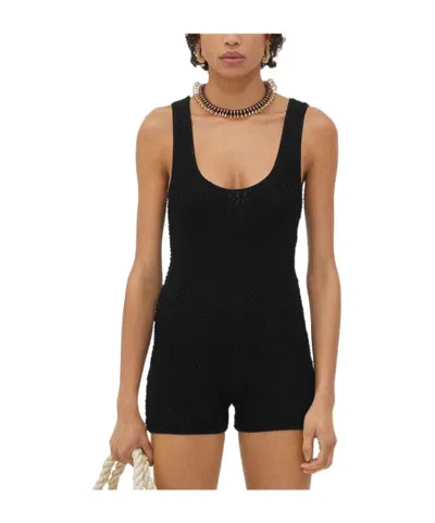 Bottega Veneta Sleeveless Stretch-design Playsuit In Black