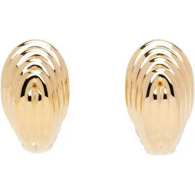 Bottega Veneta Slice Earrings In Gold