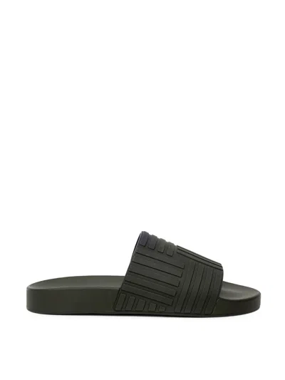BOTTEGA VENETA SLIDERS CARPET IN BLACK RUBBER BOTTEGA VENETA