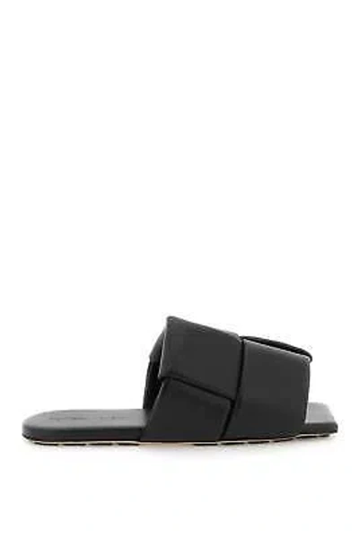 Pre-owned Bottega Veneta Slides -flat Patch- Man Sz.10 Eur.43 741350vbsd0 Black