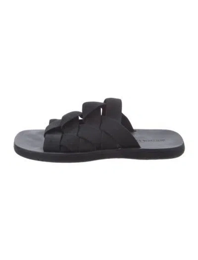 Pre-owned Bottega Veneta Slides In Black