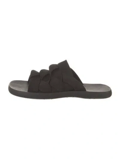 Pre-owned Bottega Veneta Slides In Black