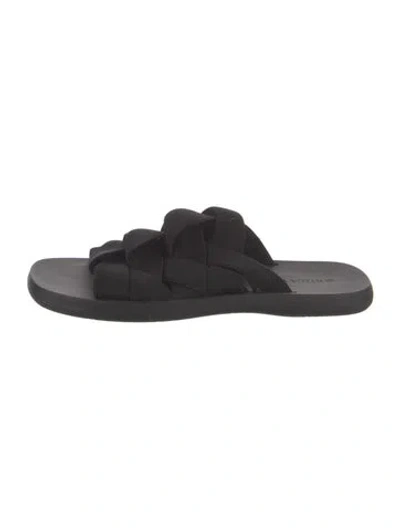 Pre-owned Bottega Veneta Slides In Black