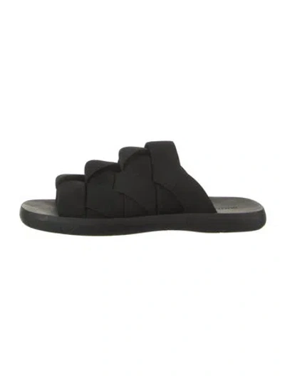 Pre-owned Bottega Veneta Slides In Black