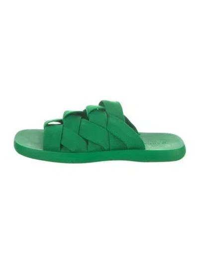Pre-owned Bottega Veneta Slides In Green