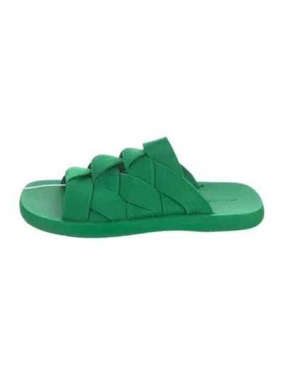 Pre-owned Bottega Veneta Slides In Green