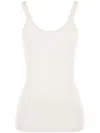 Bottega Veneta Slim Fit Light Cotton Tank Top In White