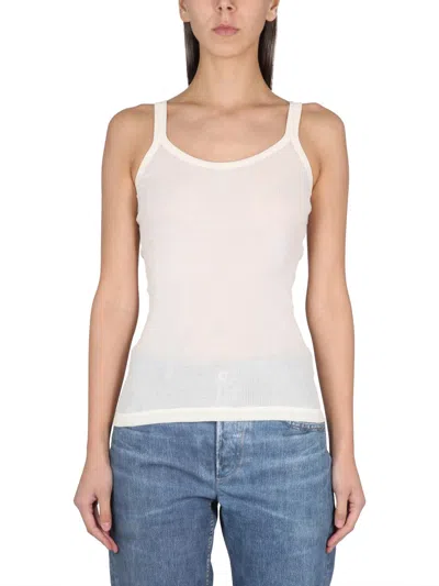 Bottega Veneta Slim Fit Light Cotton Tank Top In Multi