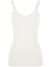 Bottega Veneta Slim Fit Light Cotton Tank Top In White