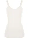 Bottega Veneta Slim Fit Light Cotton Tank Top In Beige
