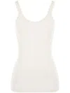 Bottega Veneta Slim Fit Light Cotton Tank Top In Beige