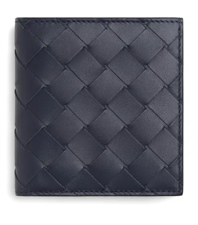 Bottega Veneta Slim Leather Intrecciato Bifold Wallet In Green