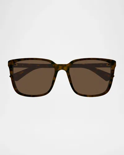Bottega Veneta Slim Ribbon 57mm Square Rectangular Sunglasses In Multi