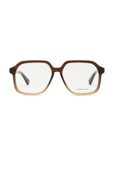 Bottega Veneta Slim Ribbon Eyeglasses In Brown