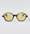Bottega Veneta Slim Ribbon Round Sunglasses In Brown