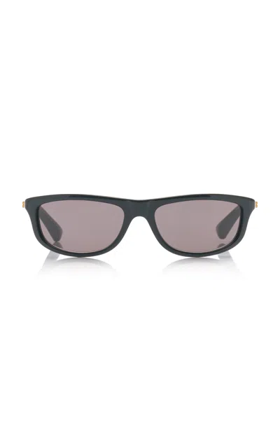 Bottega Veneta Slim Square-frame Acetate Sunglasses In Black