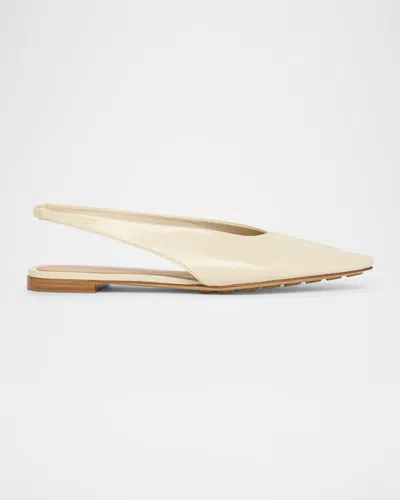 BOTTEGA VENETA SLINGBACK POINTED LEATHER BALLET FLATS