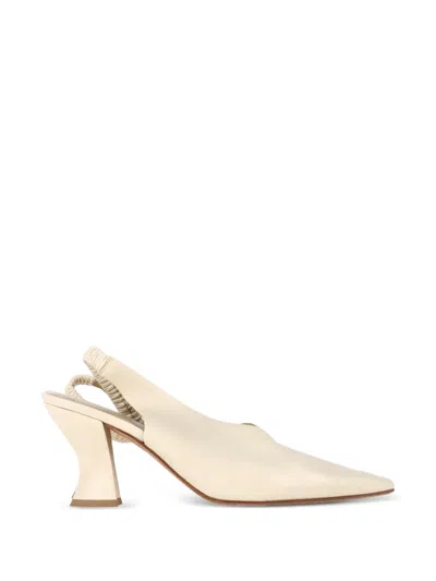 Pre-owned Bottega Veneta Slingback Pumps In Neutral