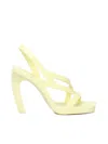 Bottega Veneta Yellow Jimbo Heeled Sandals In Sherbert