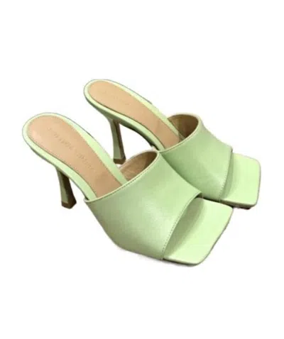 Bottega Veneta Slip-on 90mm Leather Sandals In Green