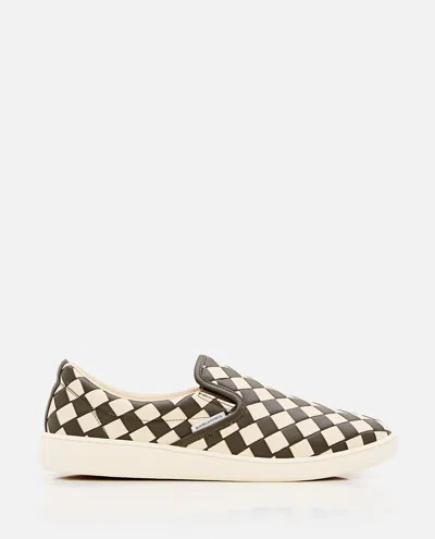 Bottega Veneta Slip On Sawyer Sneakers In Bianco Verde