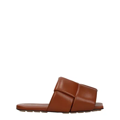 Bottega Veneta Slippers And Hooves Man Brown/caramel Leather