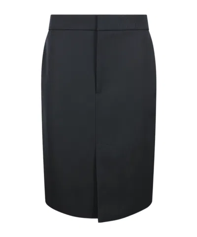 Bottega Veneta Slit Skirt In Black