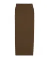 Bottega Veneta Soft Wool Twill Skirt In Taupe