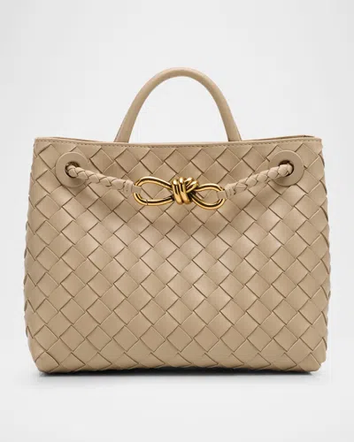 Bottega Veneta Womens Andiamo Small Leather Top-handle Bag Sea Salt-m B-sea Sa In Neutral