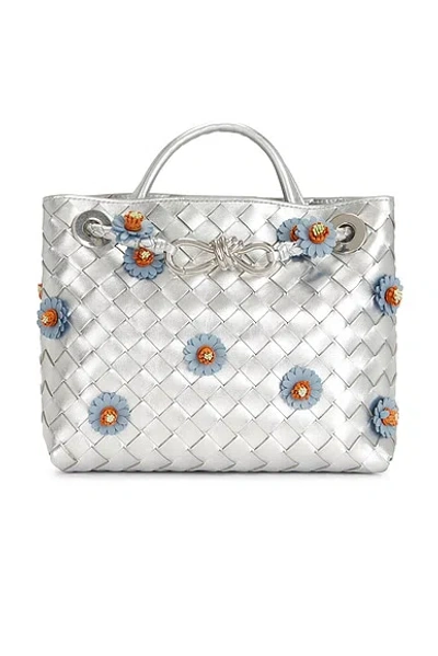 Bottega Veneta Small Andiamo Bag In Silver