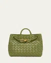 Bottega Veneta Small Andiamo Intrecciato Shoulder Bag In 2492 Matcha-m Bras-matcha