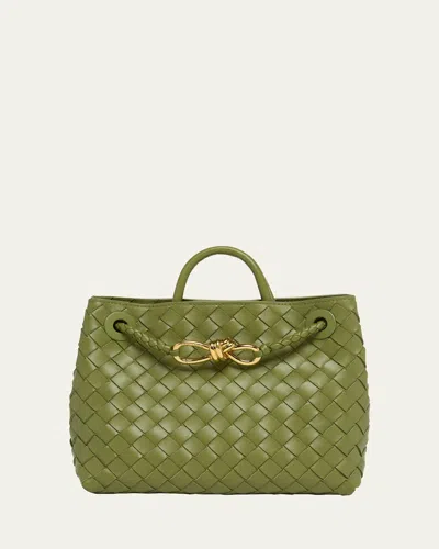 Bottega Veneta Small Andiamo Intrecciato Shoulder Bag In Matcha-m Bras-matcha