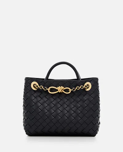 Bottega Veneta Women Andiamo Small Leather Tote Bag In Black