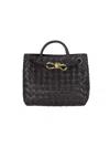 Bottega Veneta Small Andiamo Chain Leather Shoulder Bag In Brown
