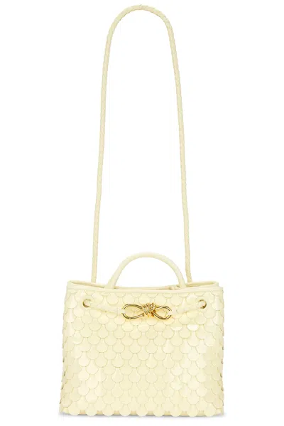 Bottega Veneta Small Andiamo Bag In Chamomile & Muse Brass