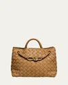 Bottega Veneta Small Andiamo Bag In Dark Praline