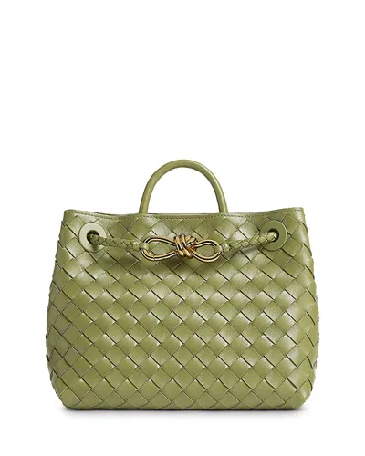 Bottega Veneta Small Andiamo Intrecciato Shoulder Bag In Matcha-m Bras-matcha