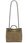 Bottega Veneta Andiamo Intrecciato Small Suede Tote Bag In Multi
