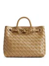 Bottega Veneta Small Leather Andiamo Shoulder Bag In Brown