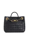 Bottega Veneta Womens Black-m Brass Andiamo Small Leather Top-handle Bag In Black
