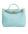 Bottega Veneta Small Leather Andiamo Top-handle Bag In Zenith