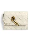 Bottega Veneta Small Andiamo Envelope Card Holder In White