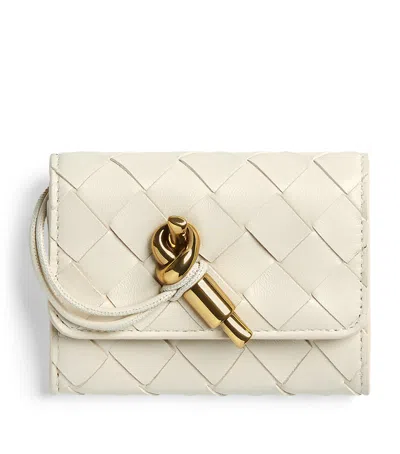 Bottega Veneta Small Andiamo Envelope Card Holder In White